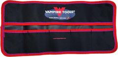 VAMPLIERS 8-Inch Mini Tool Roll Up Organizer Pouch, 5 Pockets. Secure Storage for Small Pliers, Wrenches, and Various Other Small Electronic/Hand Tools. Water Resistant Lining.