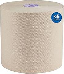 Scott Professional Essential 100% Recycled Hard Roll Paper Towels, Bulk (54038), Hardwound, Absorbency Pockets, Brown, for ScottBrand Purple Core Dispensers (6 Rolls at 700' Each, 4,200'/Case)