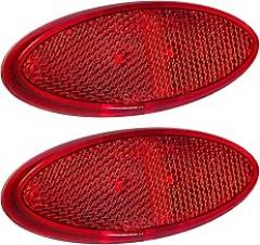Command Electronics OEM 12V LED RV & Trailer Oval Clearance Light with Built-in Reflex – Made in USA – Surface Mount – Red – 2-Pack
