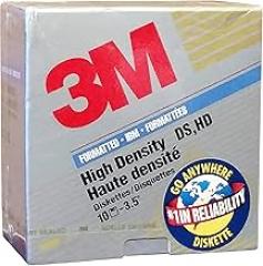 3M DS,HD 3.5 Diskettes IBM Formatted Pack of 10