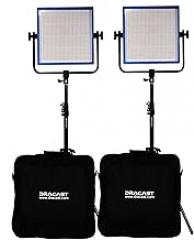 Dracast Pro Series LED1000 Daylight LED 2 Light Kit with V-Mount Battery Plates and Light Stands