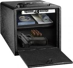 AdirOffice Pistol Safe - Electronic, Easy to Install, Heavy Duty Storage for Firearms Cash Jewelry Documents & More - for Home Office Hotel Use