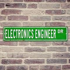 Coffee Bar Home Décor Metal Sign Electronics Engineer Funny Novelty Gifts Posters DR Series Profession Gift Personalized Tin Signs for Indoor Business Cabin Man Cave Decor 4x18in