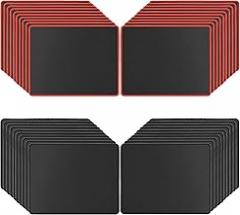 20 Pack Mouse Pad with Stitched Edges Mousepads for Computers, Laptop, Office & Home -(250mmx210mmx2mm) - Black with Red & Black Border