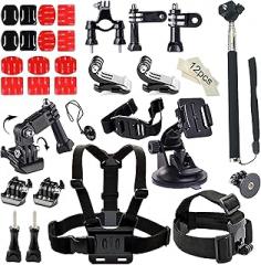 Accessories Bundle Kit for GoPro Hero 5/4/3/2/1 Action Camera Accessory Set for Ourdoor Sports in Swimming Diving Rowing Climbing Bike Riding（44 Items)