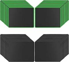 20 Pack Mouse Pad with Stitched Edges Mousepads Bulk Non-Slip Rubber Base, Waterproof Coating Mouse Pads for Computers, Laptop, Office & Home -(250mmx210mmx2mm) - Black with Green &Black Border