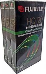 Fuji 3-Pack 120-Minute VHS Tapes (HQT1203PK)