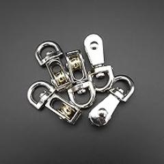 Tool Part for 5PCS Zinc Alloy Swivel Pulley Rigging Lifting Wheel 43MM Single Way Movable Pulley 100KG 4.3CM Free Pulley Fall Block XFD566X5