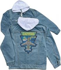 247EMBROIDERY vaq 130 electronic attack squadron embroidered patch hood jean jacket ea 6b zappers Blue