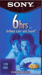Sony T120VR 5-Pack 120- Minute VHS Tapes