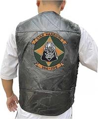 247EMBROIDERY Vaq 209 carrier tactical electronics warfare squadron embroidered vest patch, patches, leather vest jacket