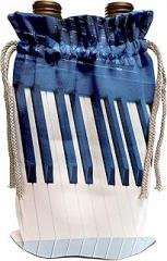 3dRose Image of Blue Photo of Electronic keyboard - Wine Bags (wbg_351551_1)