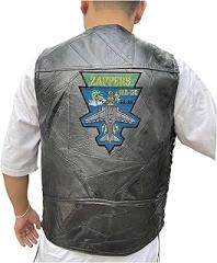 247EMBROIDERY Vaq 130 electronic attack squadron embroidered vest patch, patches, leather vest jacket ea 6b zappers