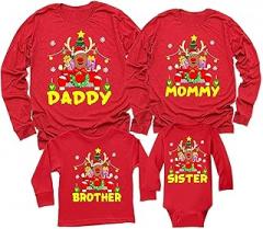 TEEAMORE Custom Christmas Vintage Red Truck Matching Family Long Sleeve Shirt
