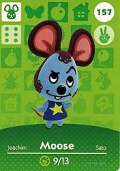Nintendo Animal Crossing Happy Home Designer Amiibo Card Moose 157/200 USA Version
